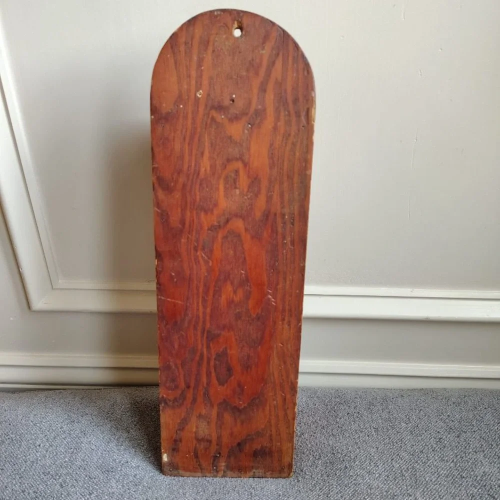Vintage Wooden Wall-Mounted Knife Holder Brown Well Loved Primitive Farmhouse
